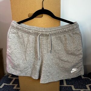 Nike Gray Athletic Shorts with Drawstring Waistband
